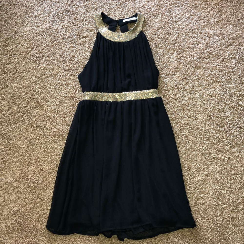Gold and Black Dress